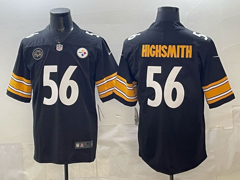 Men 2026 Pittsburgh Steelers #56 Highsmith Black Nike Limited NFL Jersey 04->pittsburgh steelers->NFL Jersey
